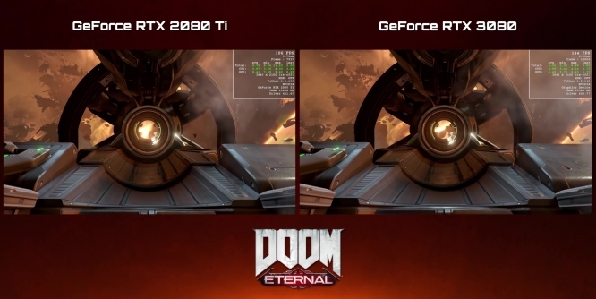 <strong>RTX 3080 gegen RTX 2080 Ti: </strong>Nvidia vergleicht Performance in Doom Eternal